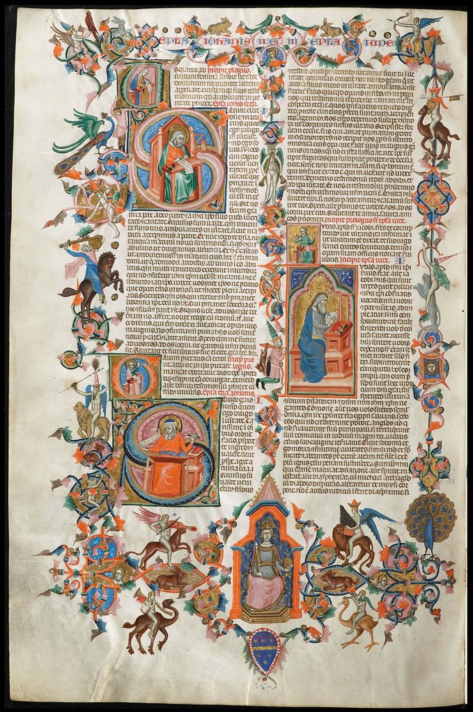 illuminated bible manuscript page