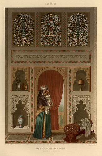 013-Casa de Youçouf Adami-L'art arabe d'apres les monuments du Kaire…Vol 3-1877- Achille Prisse d'Avennes y otros.