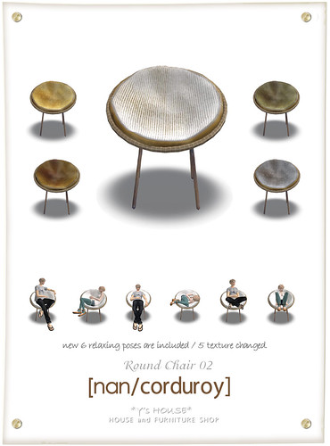 *Y's HOUSE* Round Chair 01 [nan / corduroy]  Just released!