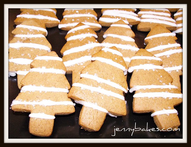 Gingerbread Trees with Lemon Glaze