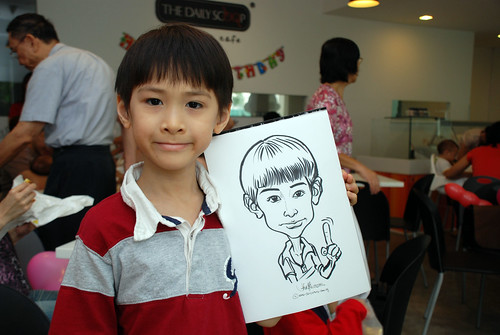 caricature live sketching for birthday party 2nd Oct 2011 - 2