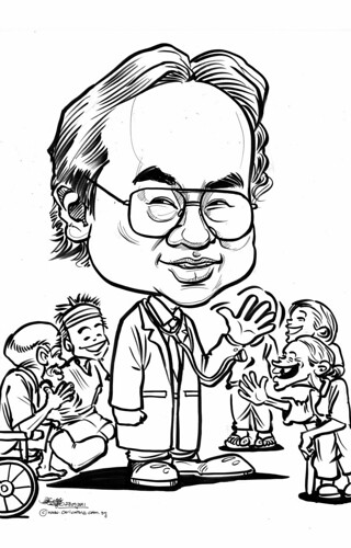 caricature for Khoo Teck Puat Hospital - 1