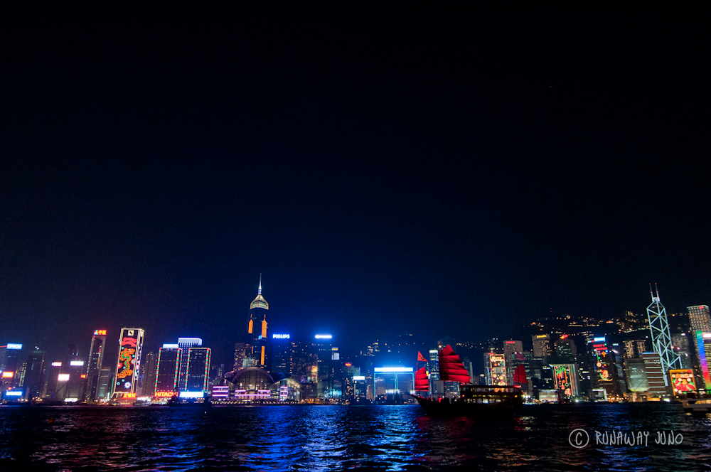 Hong Kong Skyline and Junk