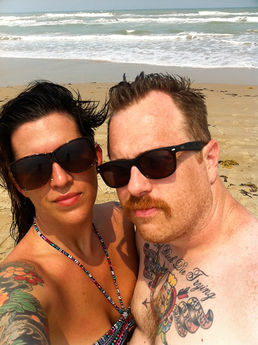 Us on the beach in South Padre - May 2011