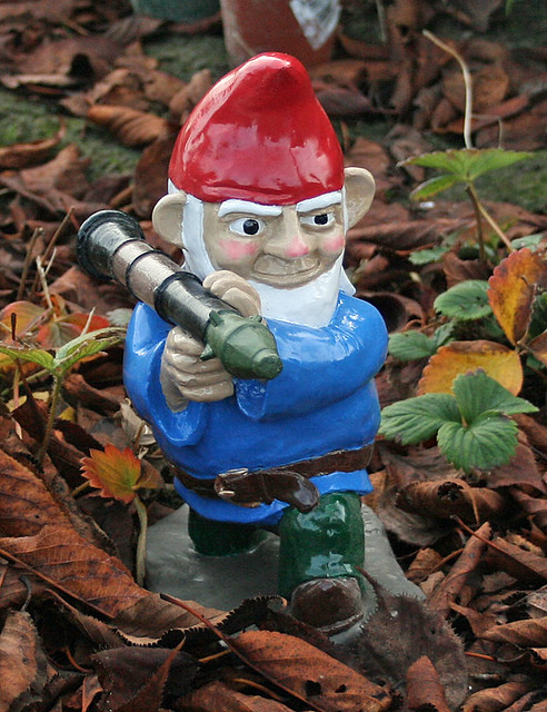RPG7 Gnome Painted in Leaves