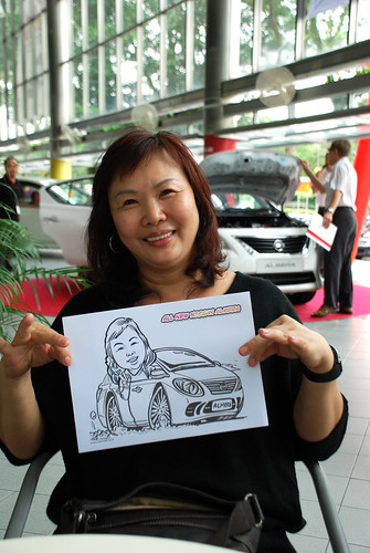 Caricature live sketching for Tan Chong Nissan Almera Soft Launch - Day 1 - 4