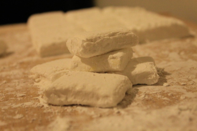 Making homemade marshmallows