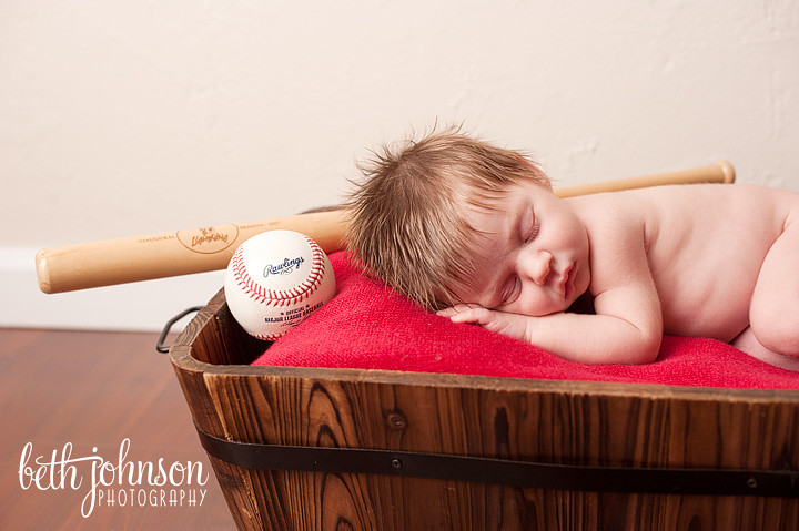 tallahassee newborn photographer baseball theme
