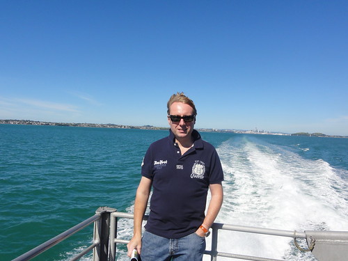 Marc on the ferry to Waiheke