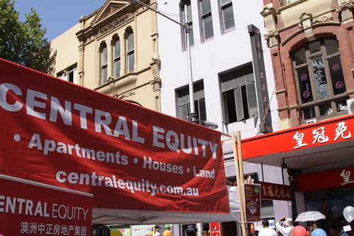 You can't have a Chinese New Year Festival in Melbourne without property spruikers
