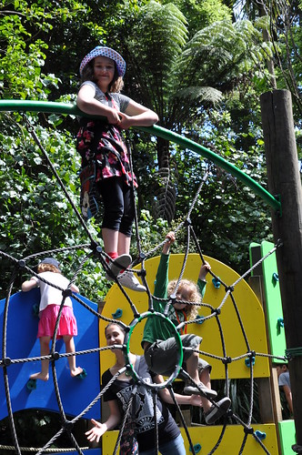 Kids climbing at the Zoo