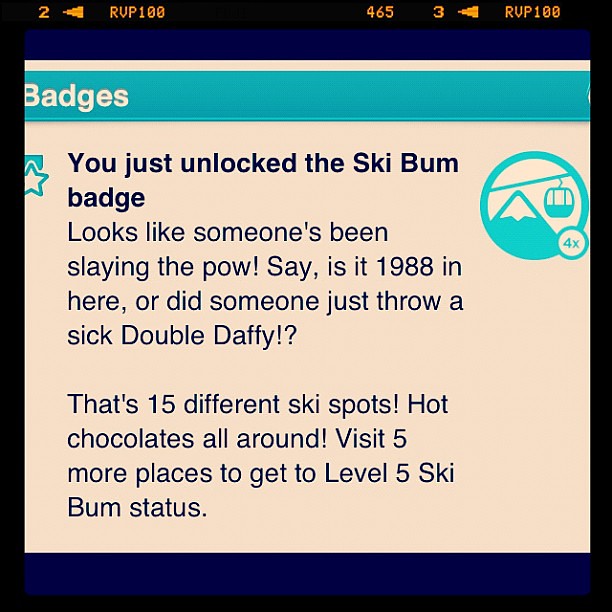 ski bum badge