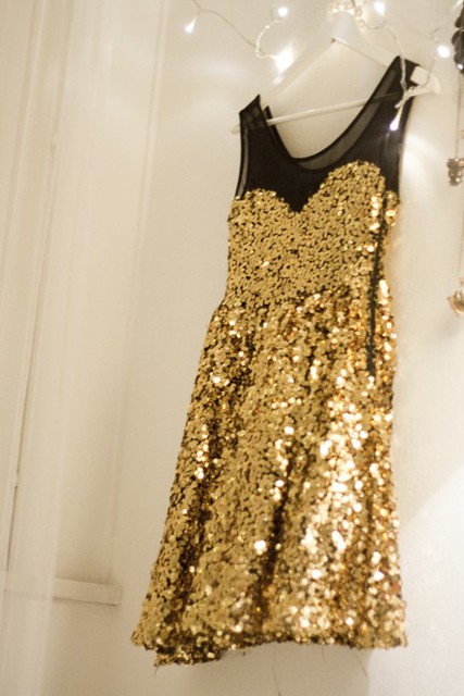 gold sparkle dress