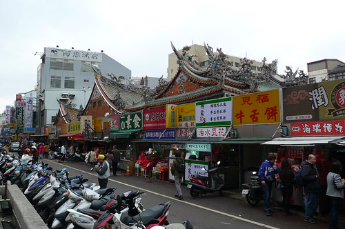 Food stalls outside the City God Temple - Hsinchu, Taiwan
