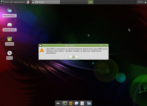 Erreur LibreOffice