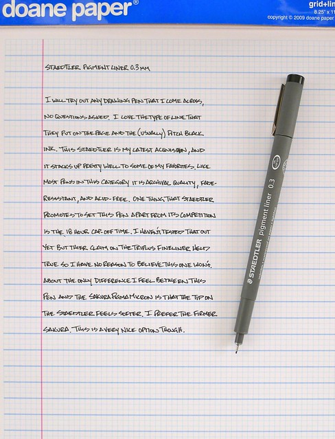 Staedtler Pigment Liner 0.3 mm Review — The Pen Addict
