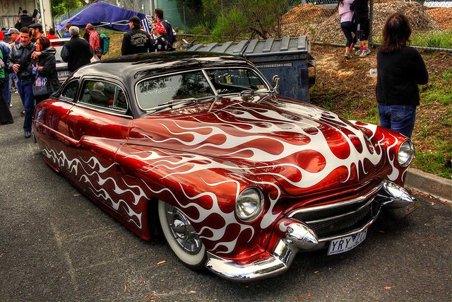 Another cool lowered car this time a 1950 Mercury lead sled with part of a