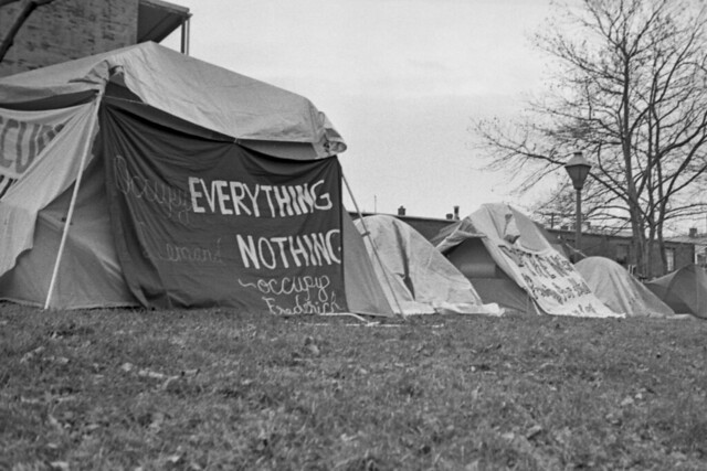 The occupy camp at Jarrel Gray Park