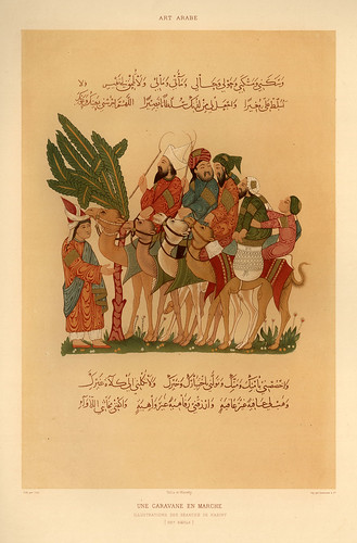 021-Una caravana en marcha siglo XIII-L'art arabe d'apres les monuments du Kaire…Vol 3-1877- Achille Prisse d'Avennes y otros.