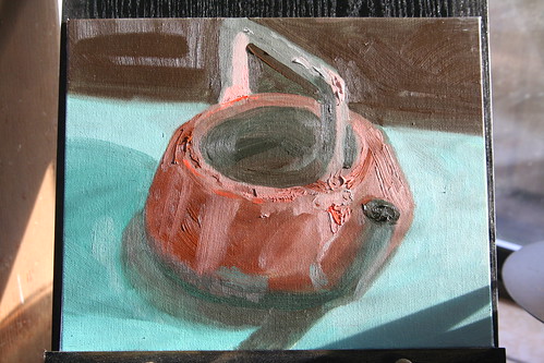Copper Kettle Study 2: Viridian and Red Orange Only