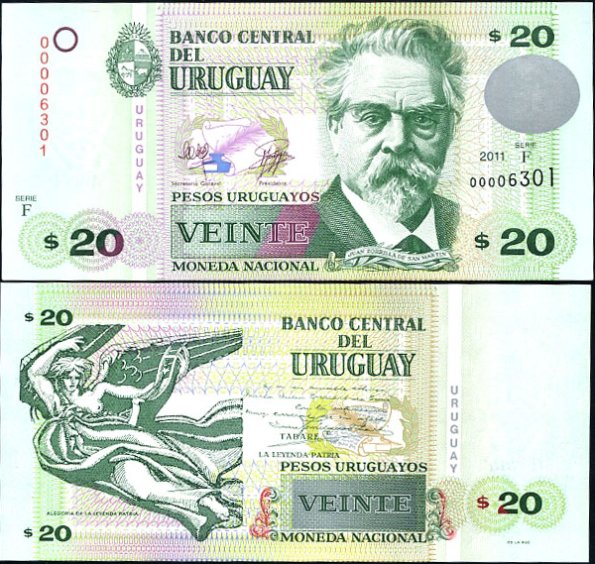 20 Pesos Uruguayos Uruguay 2011