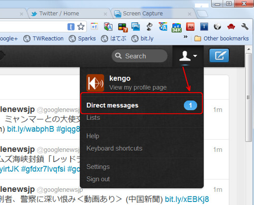 How to check Twitter DM in Web UI