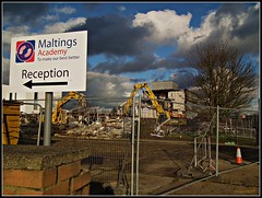 The demolition of Bramston School