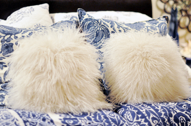 mongolian fur pillows