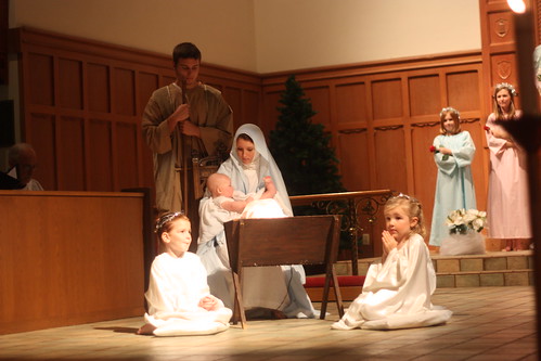 Parker as Baby Jesus at church