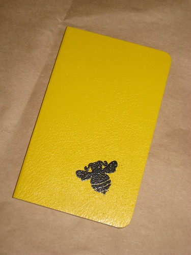 embossed bee mini notebook