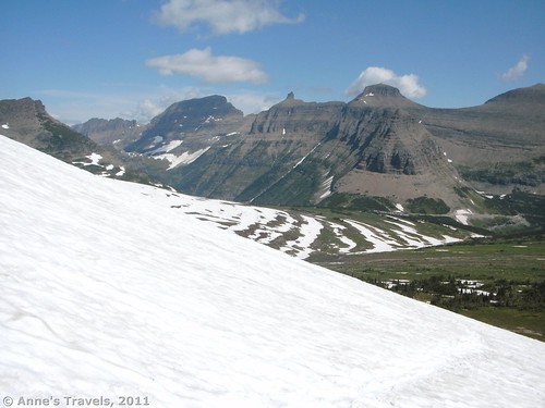 Logan's Pass and Pollock Peak from the Reynolds Mountain Trail, Glacier National Park, Montana