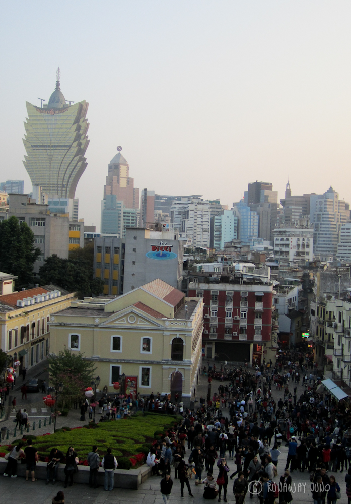 View of Macau - people and casino