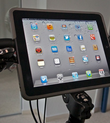 Close Up of iPad on Bike