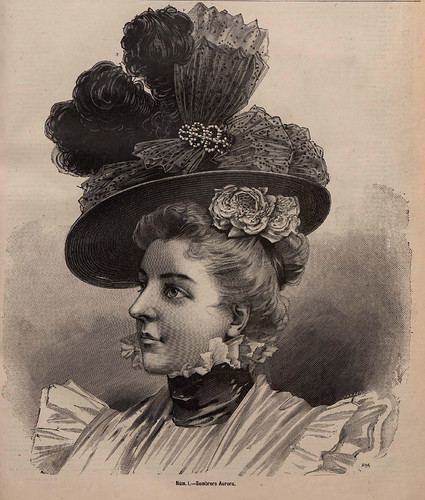 005- Sombrero Aurora-La Última moda-revista ilustrada hispano-americana, del 20 de junio de 1897-copyright MemoriadeMadrid
