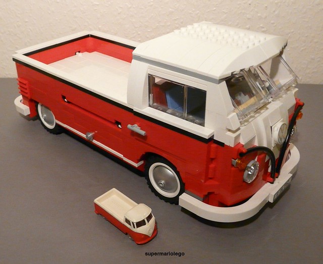 Lego VW T1 Pickup Transporter made of Lego 10220 Camping Van