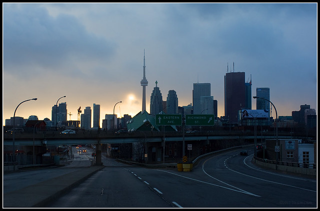 Downtown Toronto in the evening