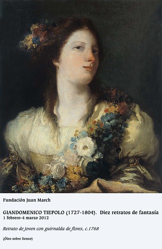 Retrato de joven con guirnalda de flores, c.1768