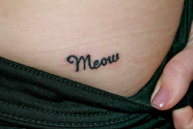 Meow Tattoo word