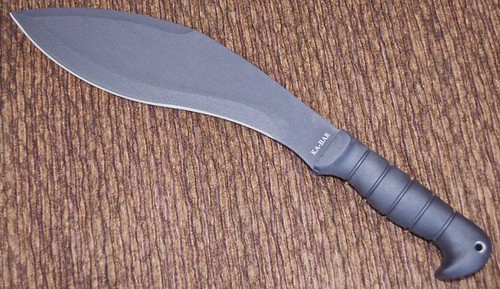 KA-BAR Kukri Machete 11-1/2" Blade, Leather / Cordura Sheath