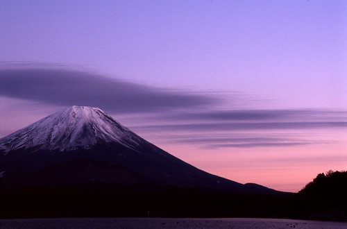  無料写真素材, 自然風景, 山, 朝焼け・夕焼け, 富士山, 風景  日本  