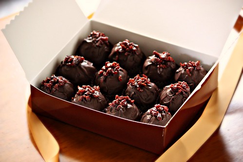 Red Wine Truffles with Dried Cherries