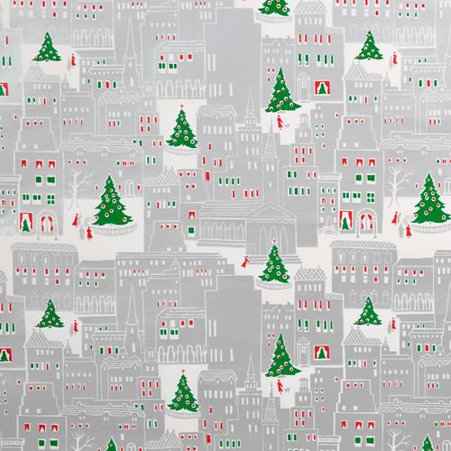 Vintage Christmas in the City Gift Wrap, Container Store