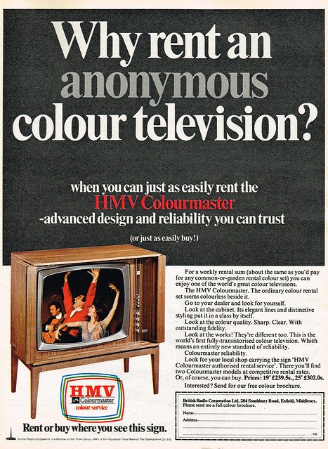 Vintage Ad #1,788: Don't Rent an Anonymous Colour TV!