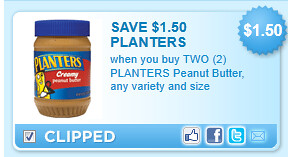 Planters Peanut Butter Coupon