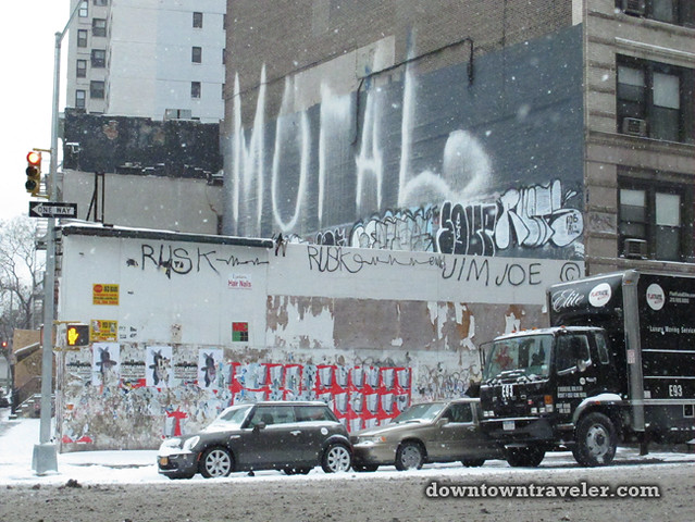 NYC Snowstorm January 2012 Grafitti Wall