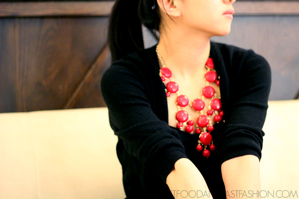 j crew bubble necklace modern red