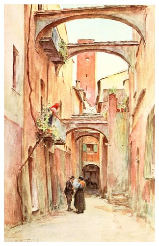 009-La calle del Speddale en Noli-An artist in the Riviera (1915)-Walter Tyndale