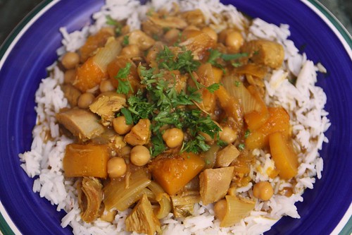 Curried Turkey with Chickpeas and Butternut Squash