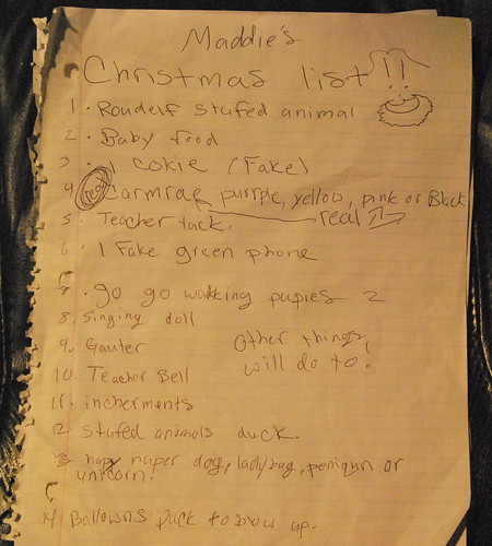 Madeline's Christmas List 2011