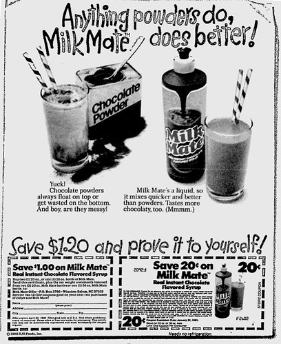 Milk Mate Newspaper Ad - 1980